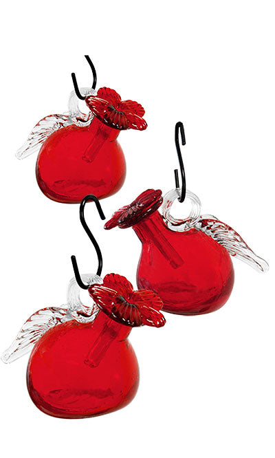 Parasol Pixie Hummingbird Feeders, Red, 4 oz., Pack of 3