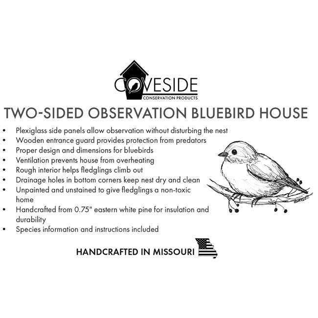 Observation Eastern Bluebird Houses with Poles Kit