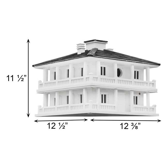 Clubhouse Bird House with Decorative Post Mounting Bracket