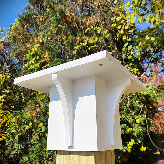 Clubhouse Bird House with Decorative Post Mounting Bracket