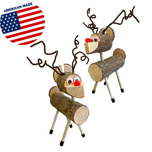 EZ-DIY Cedar Reindeer by Prime Retreat, Pack of 2