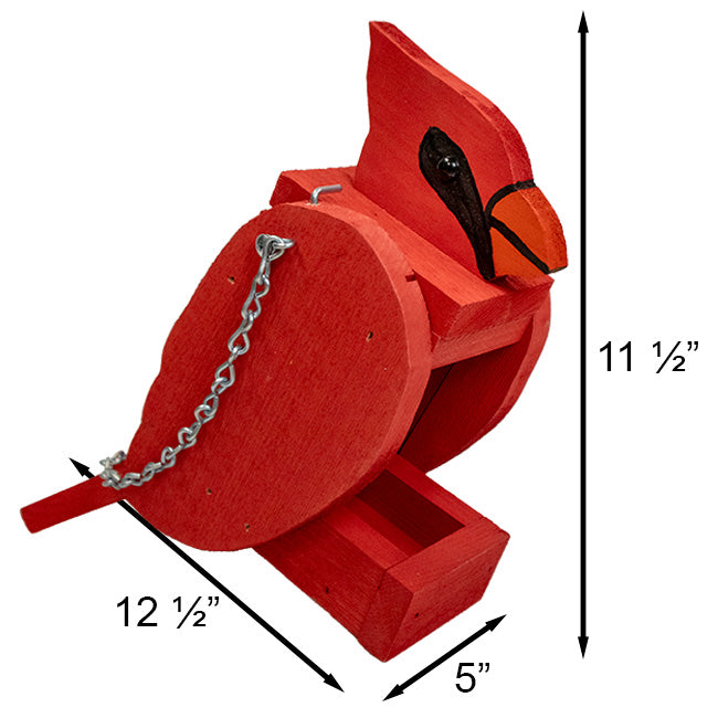 Cardinal Shaped Bird Feeder by Prime Retreat