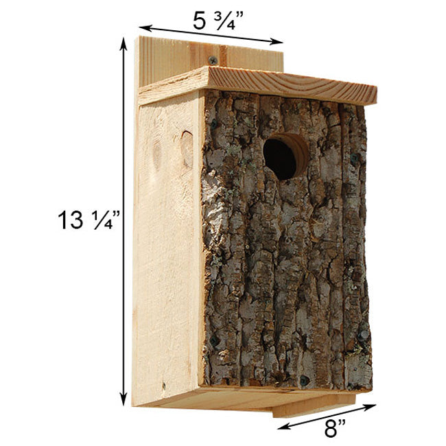 Bark Clad Bluebird Houses with "T" Post Mounts Package