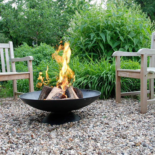 Extra Large Cast Iron Fire Bowl and Fatwood by Prime Retreat