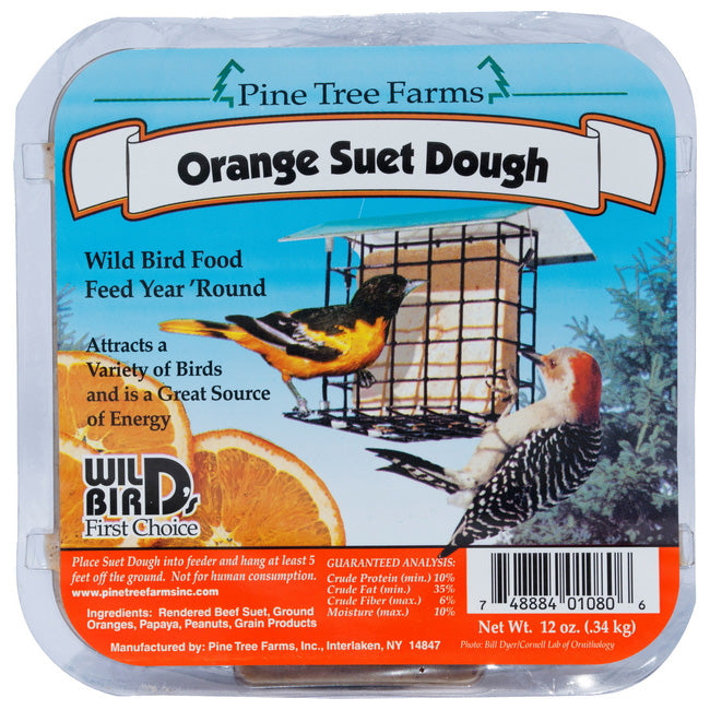 Pine Tree Farms Orange Suet Dough, 12 oz., Pack of 24