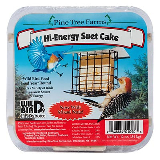 Pine Tree Farms Hi-Energy Suet Cakes, 12 oz., Pack of 24