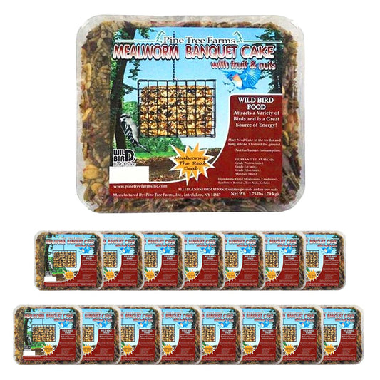 Pine Tree Mealworm Banquet Seed Cakes, 1.75 lbs., Pack of 16