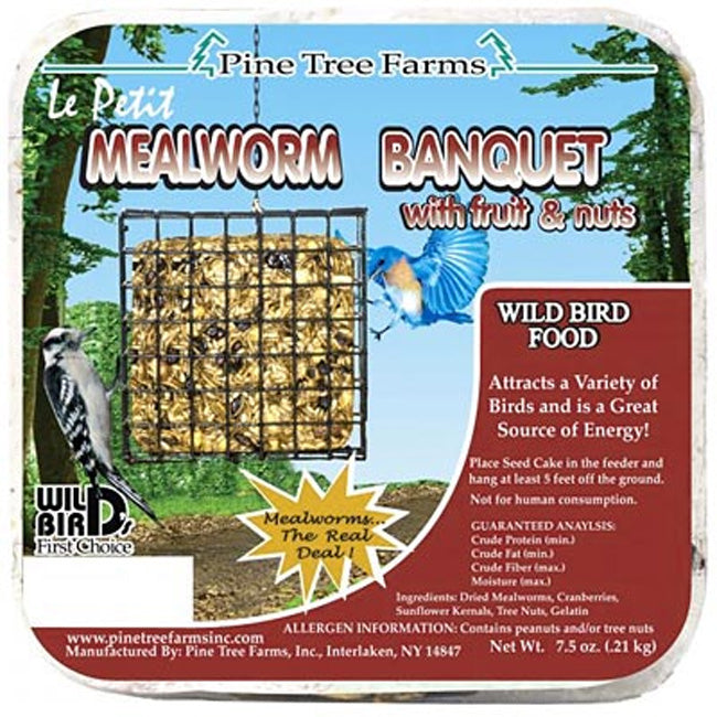 Pine Tree Le Petit Mealworm Banquet Seed Cakes, Pack of 24