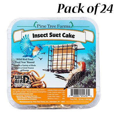 Pine Tree Farms Insect Suet Cakes, 12 oz., Pack of 24