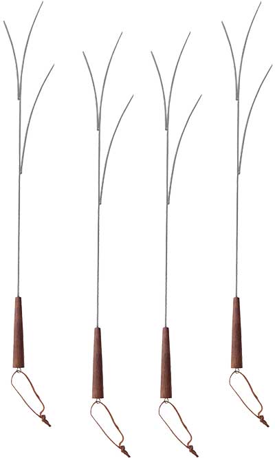 Rome Stainless Steel Marshmallow Twig Forks, Pack of 4