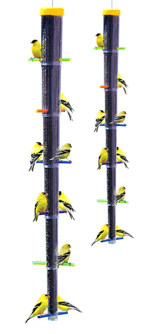 S&K Tornado Rainbow Collapsible Finch Feeders, Pack of 2