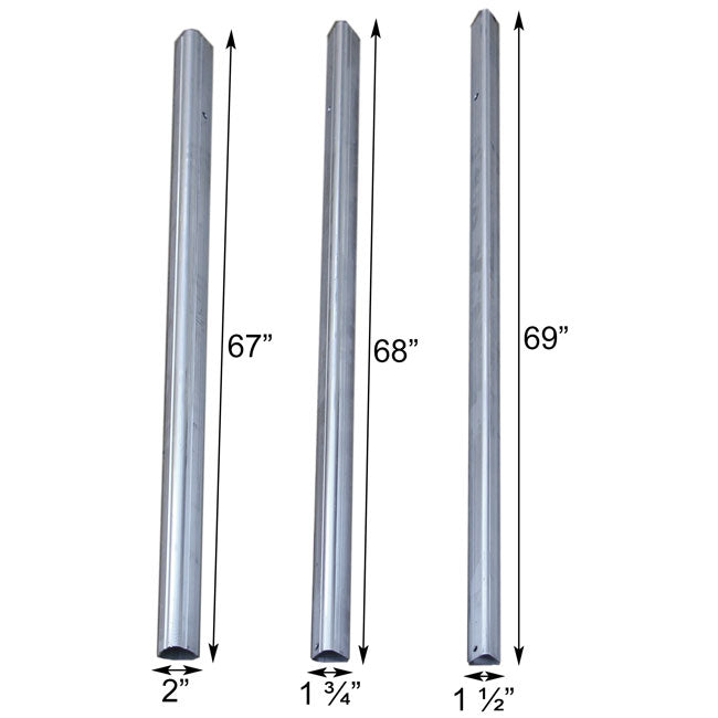 S&K Telescoping Aluminum Tri-Poles w/Ground Sockets, 6 Pack