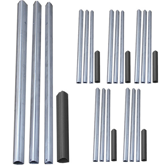S&K Telescoping Aluminum Tri-Poles w/Ground Sockets, 6 Pack