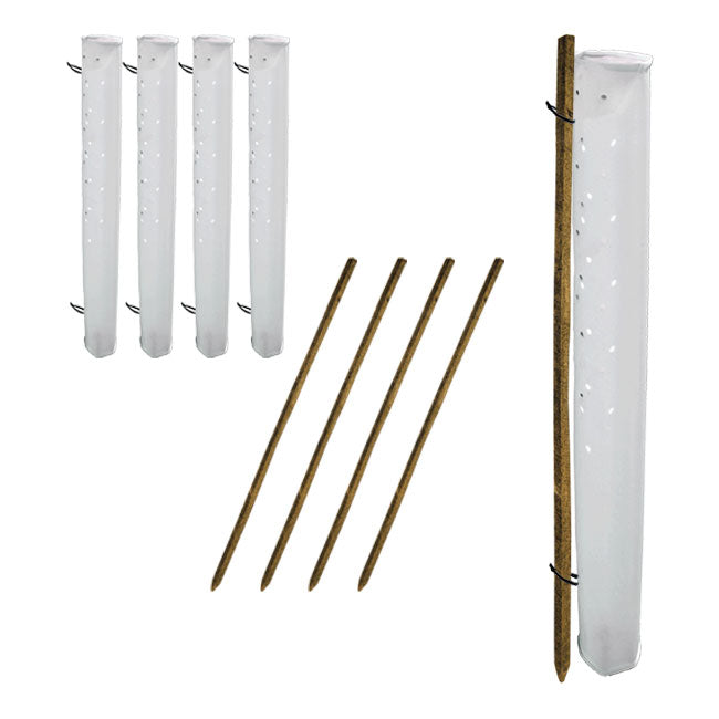 Miracle Tube Vented Seedling Protectors w/Stakes, 48", 5 Pk