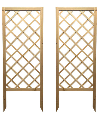 Terra Verde Framed Lattice Trellises, Tan, 72"H, Pack of 2