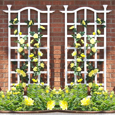 New England London Trellises, White, 79.25"H, Pack of 2