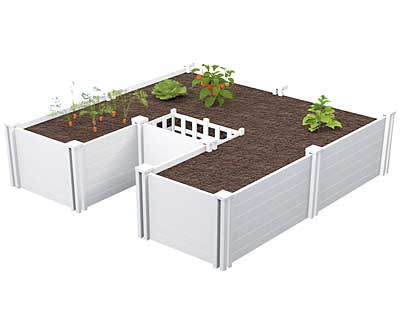 Vita Gardens Keyhole Garden Bed w/Easy Access, 6'L x 6'W