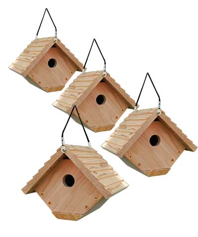 Woodlink Traditional Hanging Wren Houses, Pack of 4