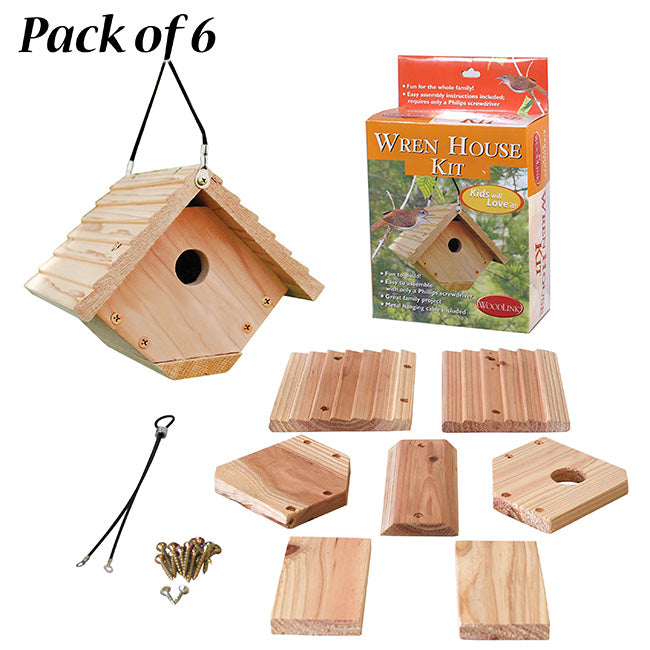 Woodlink Wren House Kits, Club Pack of 6