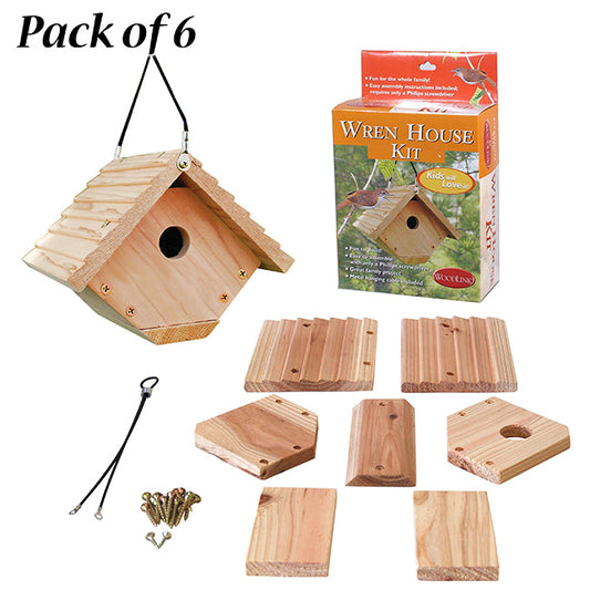 Woodlink Wren House Kits, Club Pack of 6