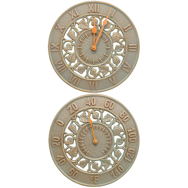Whitehall Ivy Silhouette Clock & Thermometer Package, Verdi