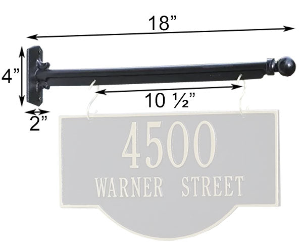 Whitehall Hanging Sign Mounting Arms, Flat Mount, Pack of 2