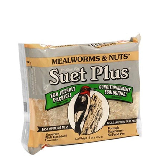 Wildlife Sciences Mealworms & Nuts Suet Cakes, 11 oz., 24 Pk