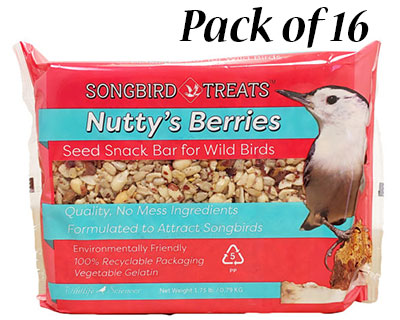 Wildlife Sciences Nutty's Berries Seed Cakes, Pack of 16